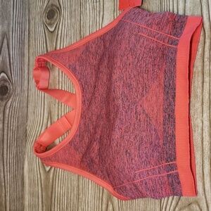Spanx S space dye coral seamless sculp multisport padded bra size S